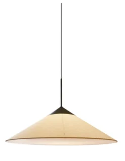 Lámpara colgante Cim – Luxcambra – Pantalla de cotonet negra, Ø 90 cm