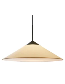 Lámpara colgante Cim – Luxcambra – Pantalla de cotonet negra, Ø 90 cm