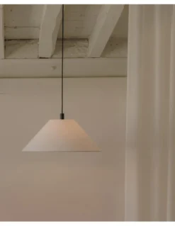 Lámpara colgante Clasica - Luxcambra - Pantalla de pergamino blanco, luz ambiental