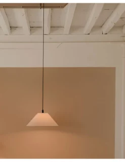 Lámpara colgante Clasica - Luxcambra - Pantalla de pergamino blanco, luz ambiental