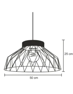 Lámpara colgante Clayton - IDP Lampshades - Lámpara decorativa tipo jaula, madera y metal
