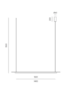 Lámpara colgante Coln - Aromas - Lámpara lineal LED regulable
