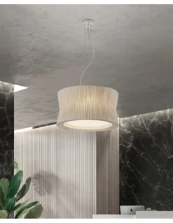 Lámpara colgante Cora - Novolux Lighting - Pantalla de cinta decorativa
