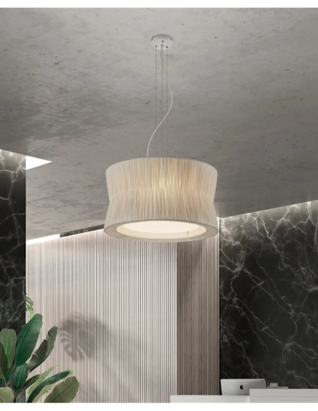 Lámpara colgante Cora - Novolux Lighting - Pantalla de cinta decorativa