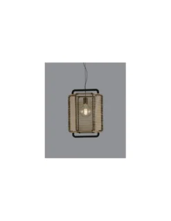 Lámpara colgante Corda - ACB - Diseño boho con pantalla trenzada de cuerda y altura regulable