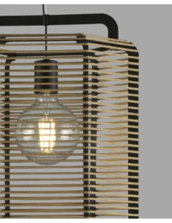 Lámpara colgante Corda - ACB - Diseño boho con pantalla trenzada de cuerda y altura regulable