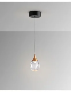 Lámpara colgante Corina - Schuller - Pantalla en forma de gota, acabado dorado
