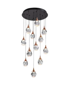 Lámpara colgante Corina - Schuller - Lámpara de 12 luces doradas