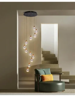 Lámpara colgante Corina - Schuller - Lámpara de 12 luces doradas