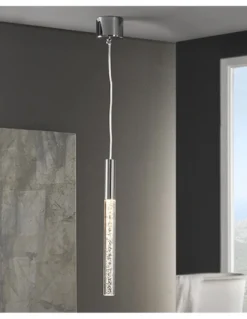 Lámpara colgante Cosmo – Schuller – Diseño tubular en cromo brillo