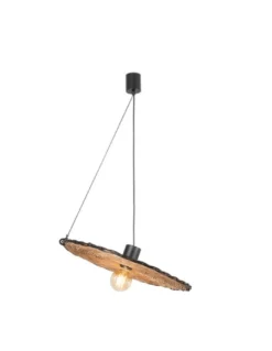 Lámpara colgante Costas – Faro – De ratán, 60-100 cm
