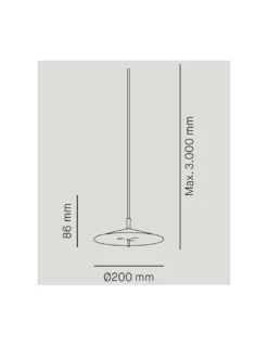 Lámpara colgante de aluminio LED en 2 acabados y 2 tamaños regulable 2700K – Pla - Milán