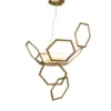 Lámpara colgante de latón con hexágonos sin cristal – Ramie – MYO