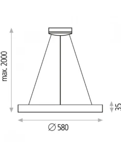 Lámpara Colgante de Techo Grace - ACB - LED, forma cilíndrica, blanca