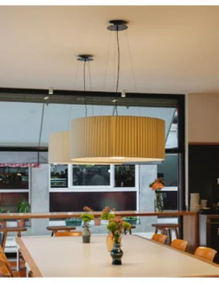 Lámpara colgante de techo LAP - Milán - Lámpara decorativa traslúcida color crudo