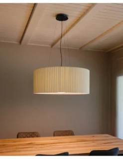 Lámpara colgante de techo LAP - Milán - Lámpara decorativa traslúcida color crudo