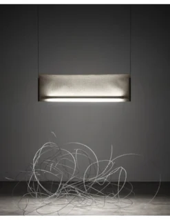 Lámpara colgante de techo Nebra – a-emotional light – Lámpara decorativa LED 2173 lm 2700K, Disponible en topo y beige