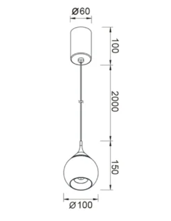 Lámpara colgante Drop - Mantra - Lámpara moderna de aluminio negro perla