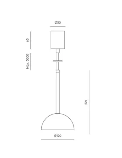 Lámpara colgante Dussa – Aromas – Lámpara de techo de mármol, altura ajustable, LED, regulable Dali-Push