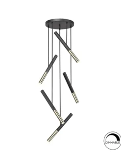 Lámpara colgante Edna – Schuller – Lámpara LED regulable, 5 luces