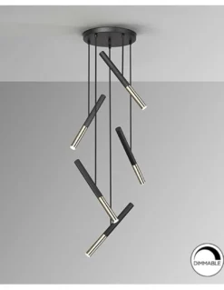 Lámpara colgante Edna – Schuller – Lámpara LED regulable, 5 luces