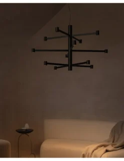 Lámpara colgante empotrable Art Chandelier - Arkoslight - Lámpara minimalista de 3 alturas