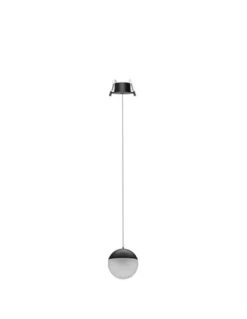 Lámpara colgante empotrable Kilda – Mantra – Pantalla esférica, disponible en blanco, negro y oro
