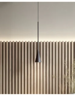 Lámpara colgante empotrable Skybell Plus - Bover - Lámpara minimalista regulable en ebano negro