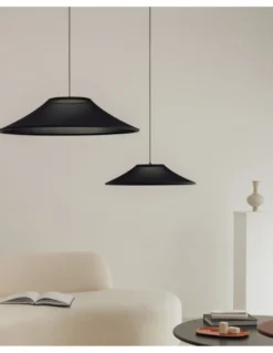 Lámpara colgante empotrable Warp - Arkoslight - Pantalla textil, translúcida