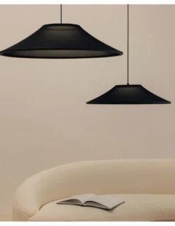 Lámpara colgante empotrable Warp - Arkoslight - Pantalla textil, translúcida