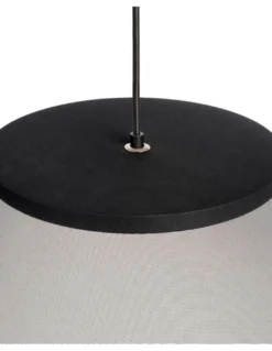 Lámpara colgante empotrable Warp - Arkoslight - Pantalla textil, translúcida