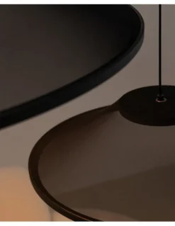 Lámpara colgante empotrable Warp - Arkoslight - Pantalla textil, translúcida