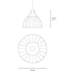Lámpara colgante Eperara-Siapidara Single S-A - PET Lamp - Lámpara artesanal verde, fibra natural