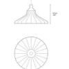 Lámpara colgante Eperara-Siapidara Single XL-B - PET Lamp - Diseño boho chic de fibras naturales, hecha a mano