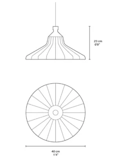 Lámpara colgante Eperara-Siapidara Single XL-B - PET Lamp - Diseño boho chic de fibras naturales, hecha a mano