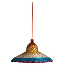 Lámpara colgante Eperara-Siapidara Single XL-B - PET Lamp - Diseño boho chic de fibras naturales, hecha a mano