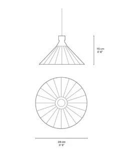 Lámpara colgante Eperara-Siapidara Single S-B - PET Lamp - Lámpara artesanal de fibra natural