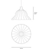 Lámpara colgante Eperara-Siapidara Single L-A - PET Lamp - Lámpara decorativa y artesanal