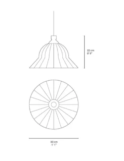 Lámpara colgante Eperara-Siapidara Single L-A - PET Lamp - Lámpara decorativa y artesanal
