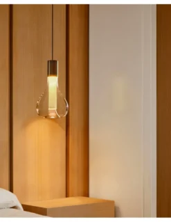 Lámpara Colgante Eris - LZF - Lámpara de techo LED, diseño en vidrio y madera