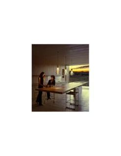 Lámpara Colgante Eris - LZF - Lámpara de techo LED, diseño en vidrio y madera