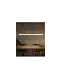 Lámpara colgante Estela - LZF Lamps - Diseño horizontal, lámpara de vidrio borosilicato y madera