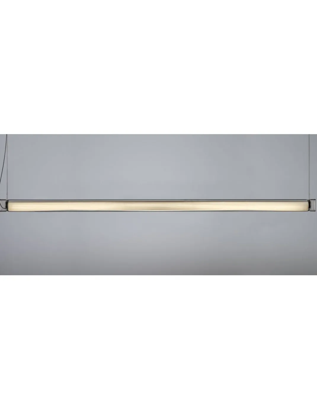 Lámpara colgante Estela - LZF Lamps - Diseño horizontal, lámpara de vidrio borosilicato y madera