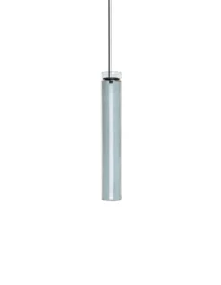 Lámpara colgante Estela Vertical - LZF - Lámpara de techo LED tubular, madera+vidrio