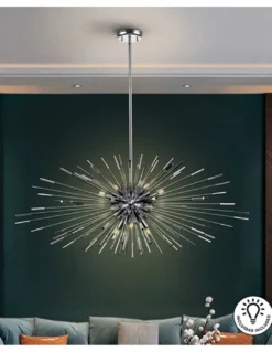 Lámpara colgante Evasión – Schuller – Lámpara esferoidal fabricada en cristal transparente