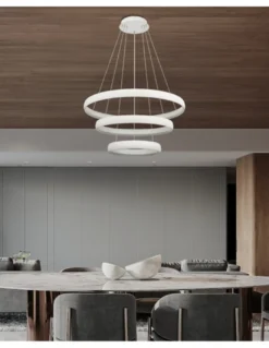 Lámpara colgante Flats - Mantra - Lámpara LED de diseño con triple aro luminoso