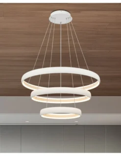 Lámpara colgante Flats - Mantra - Lámpara LED de diseño con triple aro luminoso