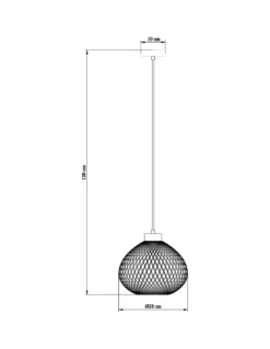 Lámpara colgante Flore – AJP – Pantalla de cristal en 2 colores