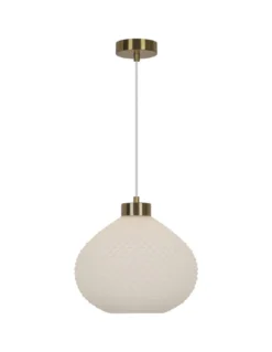 Lámpara colgante Flore – AJP – Pantalla de cristal en 2 colores
