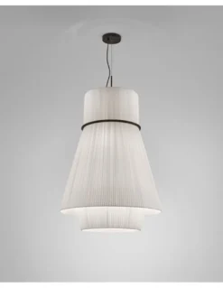 Lámpara colgante Folie S/70.2 – Bover – Pantalla de cinta translúcida, Diámetro: 70 cm